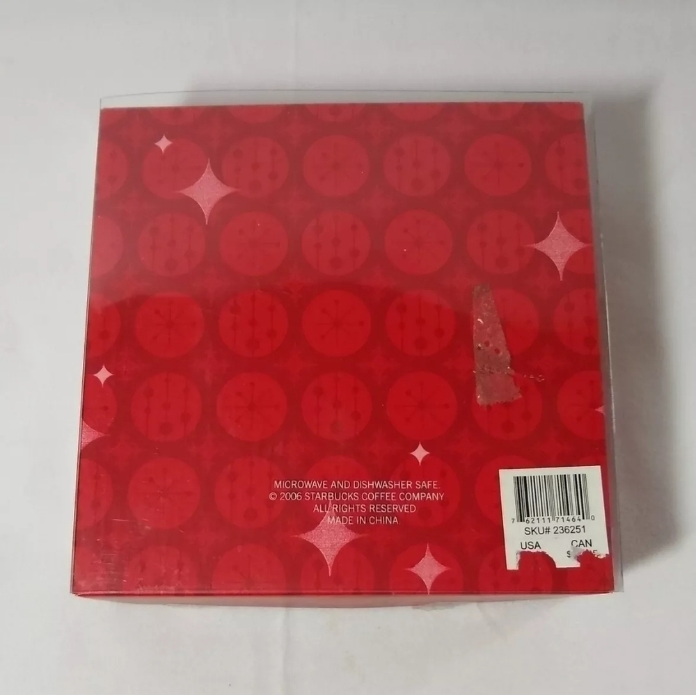 Starbucks  2006 Christmas Tree Snowman 6" Plates Set of 4 with Matching … - Picture 8 of 8